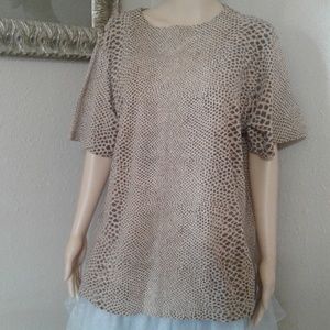 Bechamel Leopard Print Top Plus Size 1X